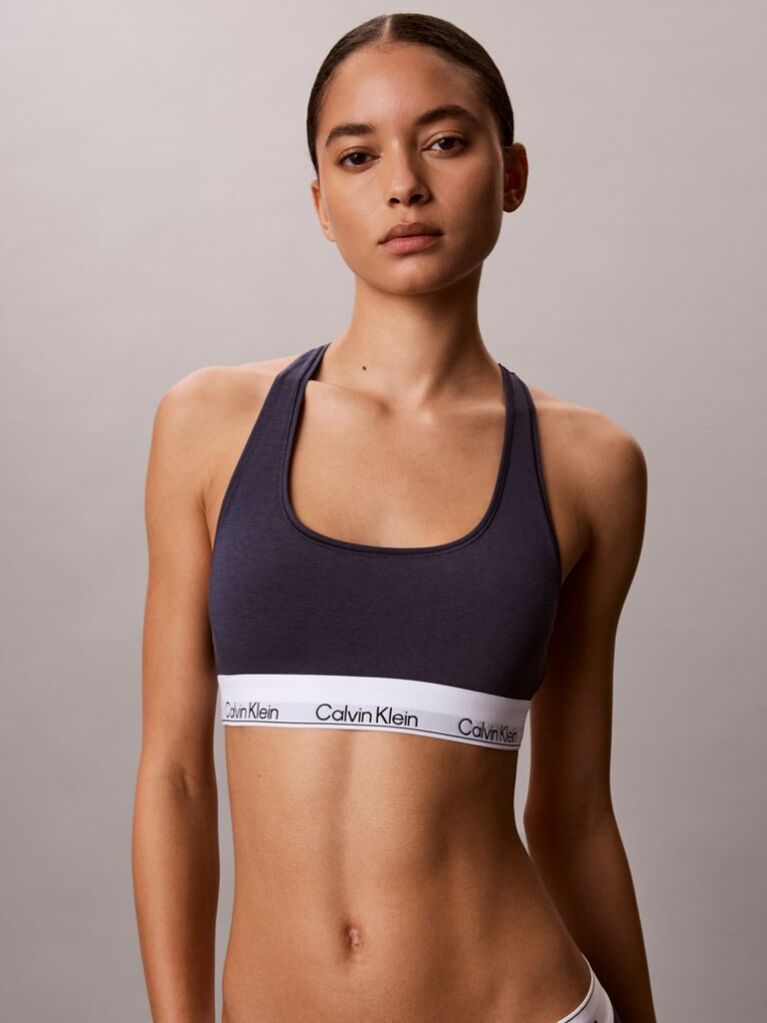 Blue Unlined Bralette - Icon Cotton Modal  Women