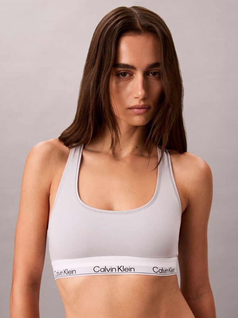 Grey Unlined Bralette - Icon Cotton Modal  Women