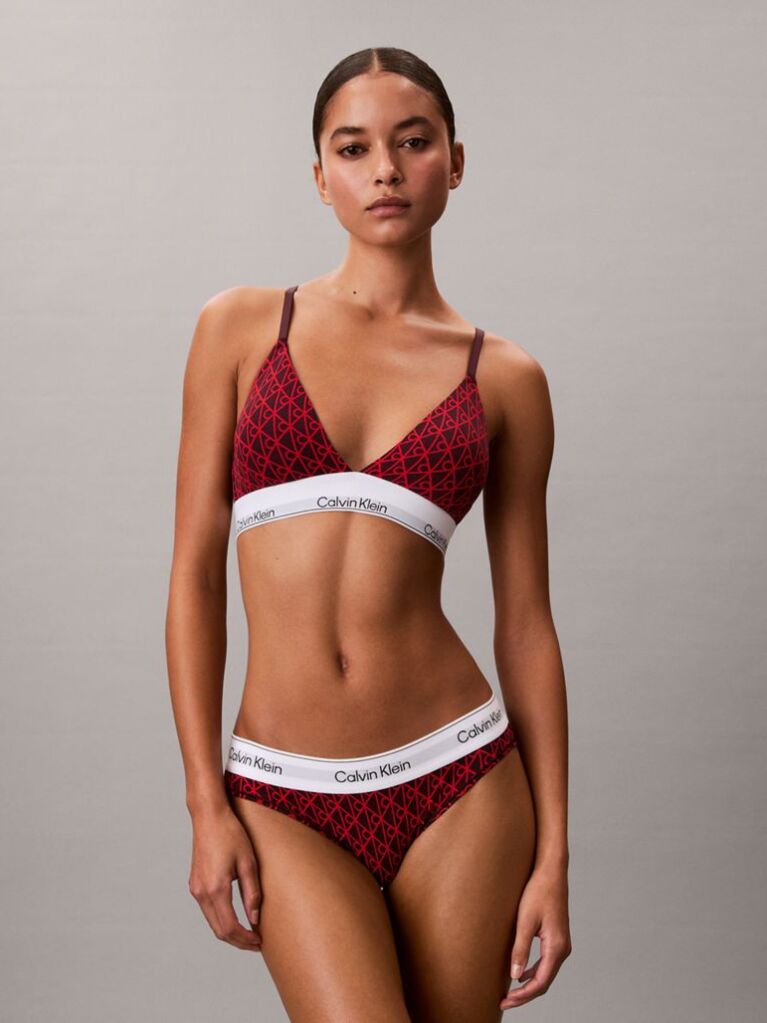 Κόκκινο Τριγωνικό Bralette Με Ελαφριά Επένδυση - Icon Cotton Modal  Γυναίκα