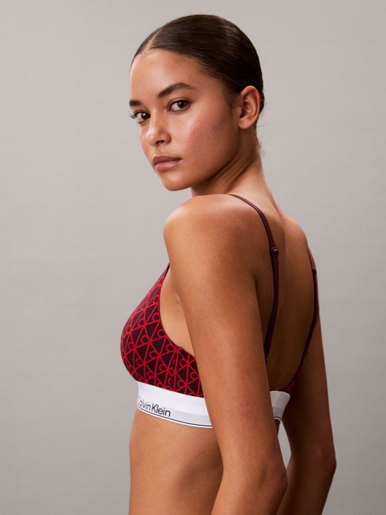 Κόκκινο Τριγωνικό Bralette Με Ελαφριά Επένδυση - Icon Cotton Modal  Γυναίκα