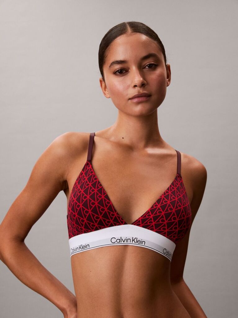 Κόκκινο Τριγωνικό Bralette Με Ελαφριά Επένδυση - Icon Cotton Modal  Γυναίκα