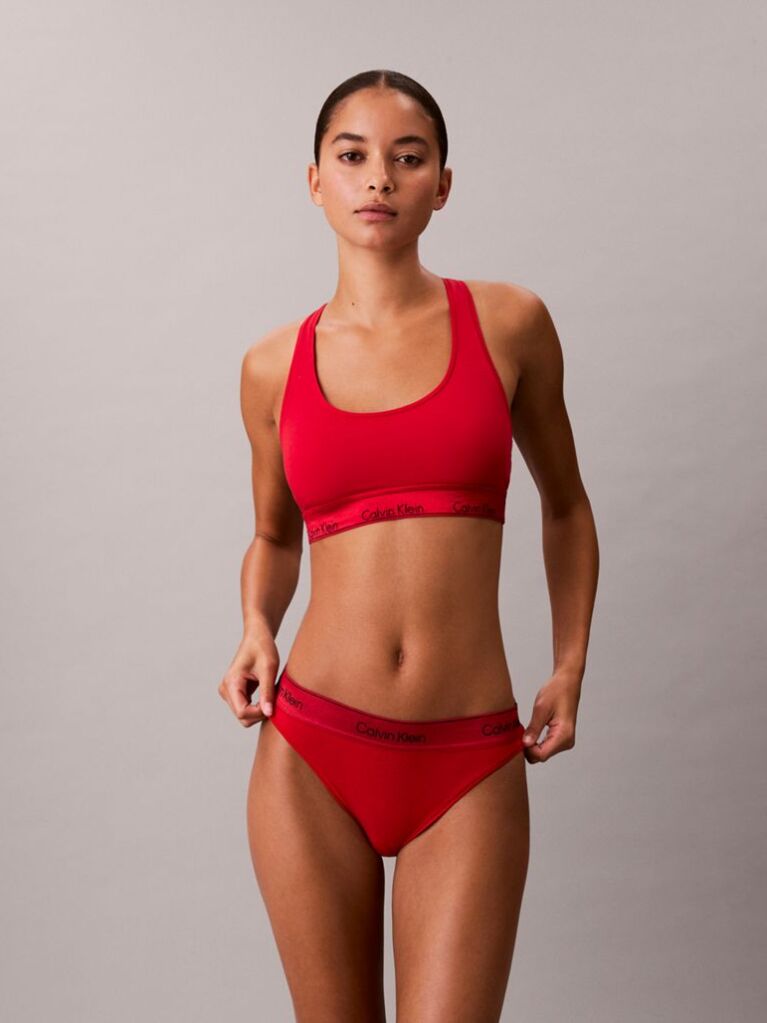 Red Unlined Bralette - Icon Cotton Modal  Women