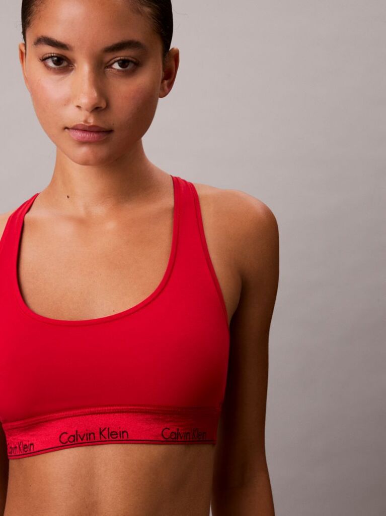 Red Unlined Bralette - Icon Cotton Modal  Women