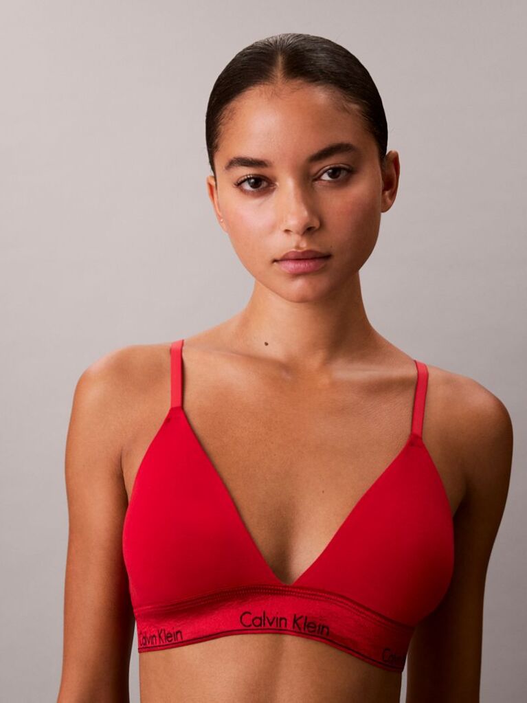 Κόκκινο Τριγωνικό Bralette Με Ελαφριά Επένδυση - Icon Cotton Modal  Γυναίκα
