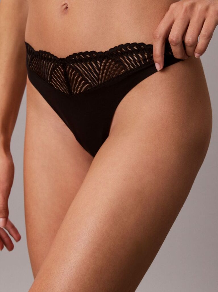 Black Thong - Perfectly Fit Lace  Women