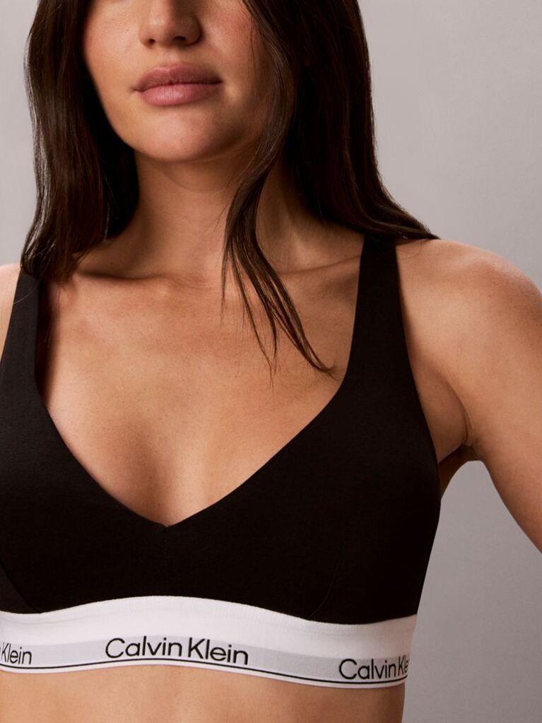 Black Push Up Triangle Bra - Icon Cotton Modal  Women
