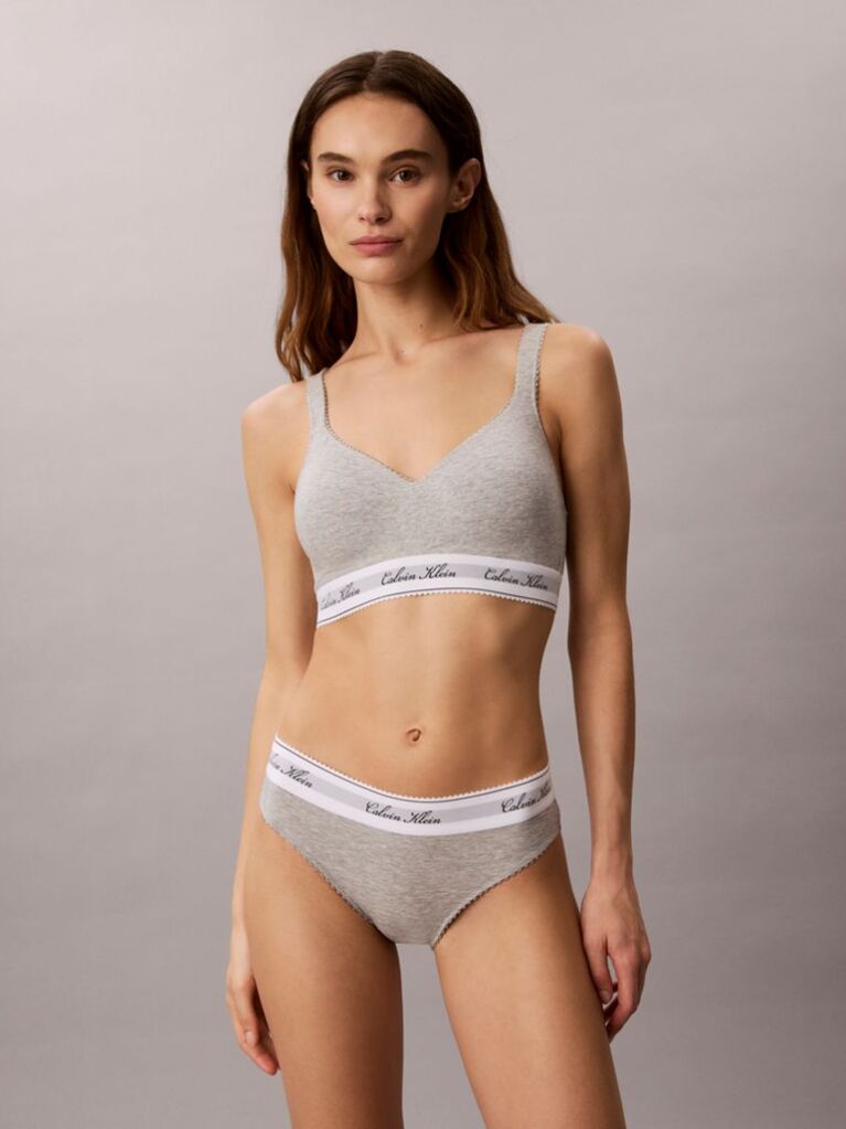 Grey Lift Bralette - Icon Cotton Script  Women