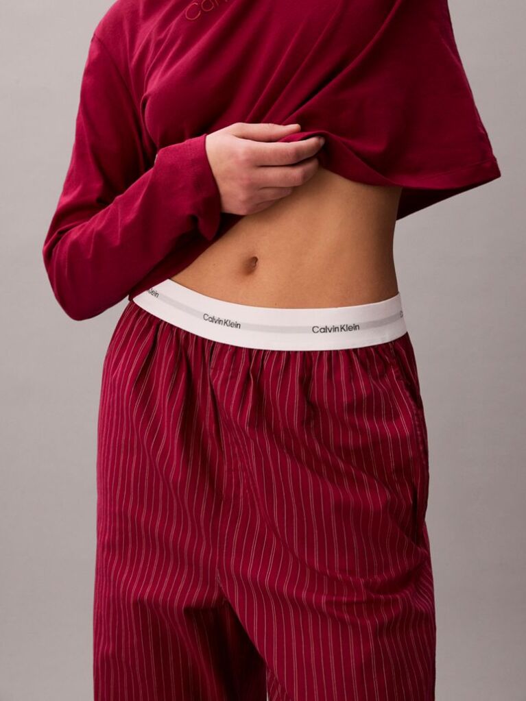 Red Pants Pyjama Set  Women
