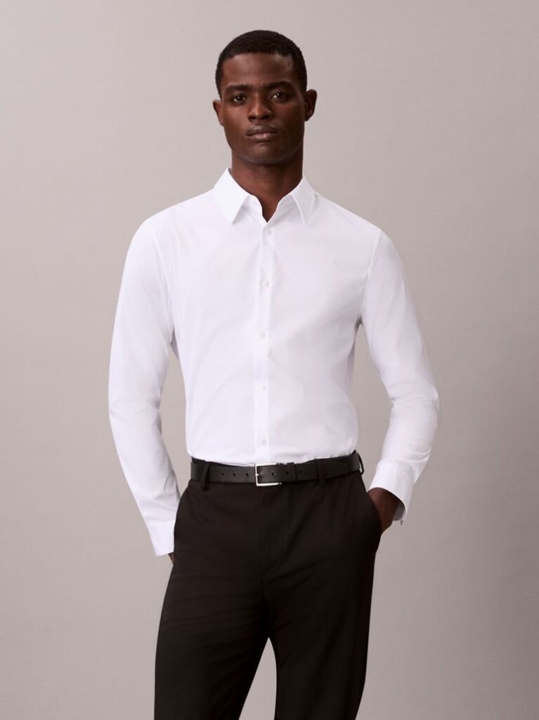 White Long Sleeve Shirt  Men