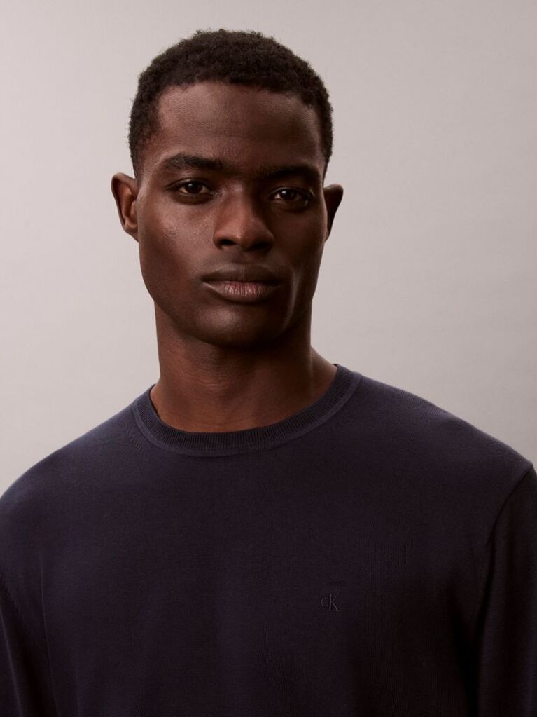 Blue Cotton Jumper  Men