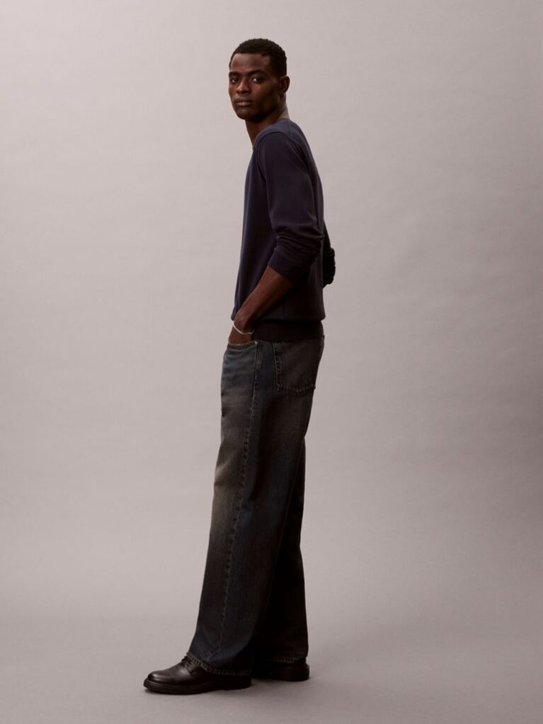 Blue Cotton Jumper  Men