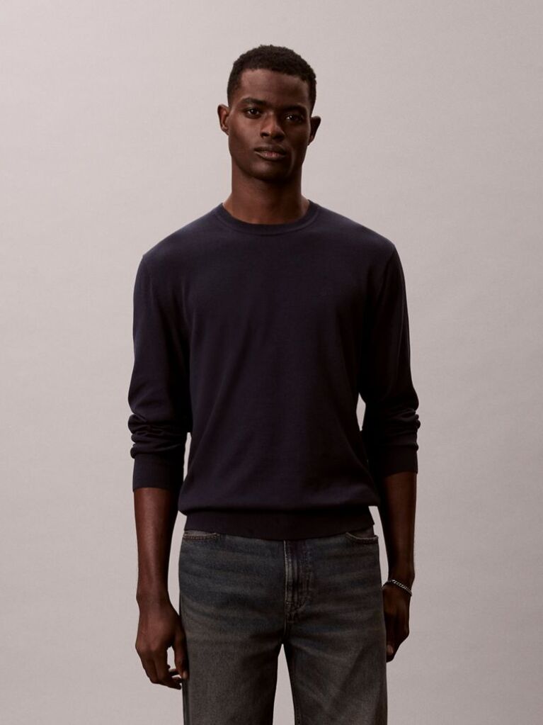 Blue Cotton Jumper  Men