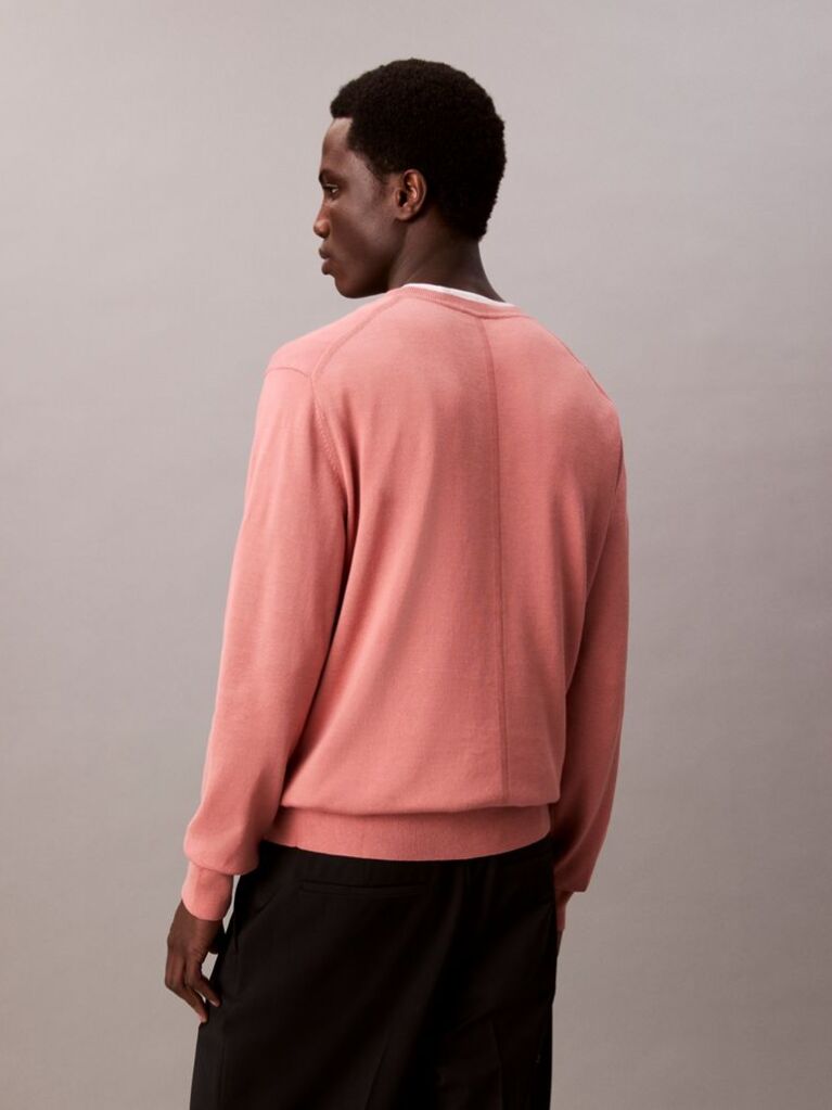Pink Cotton Jumper  Men
