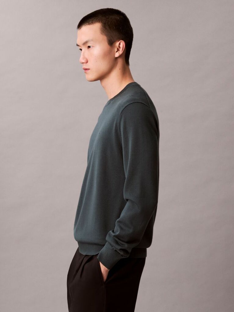 Green Cotton Jumper  Men