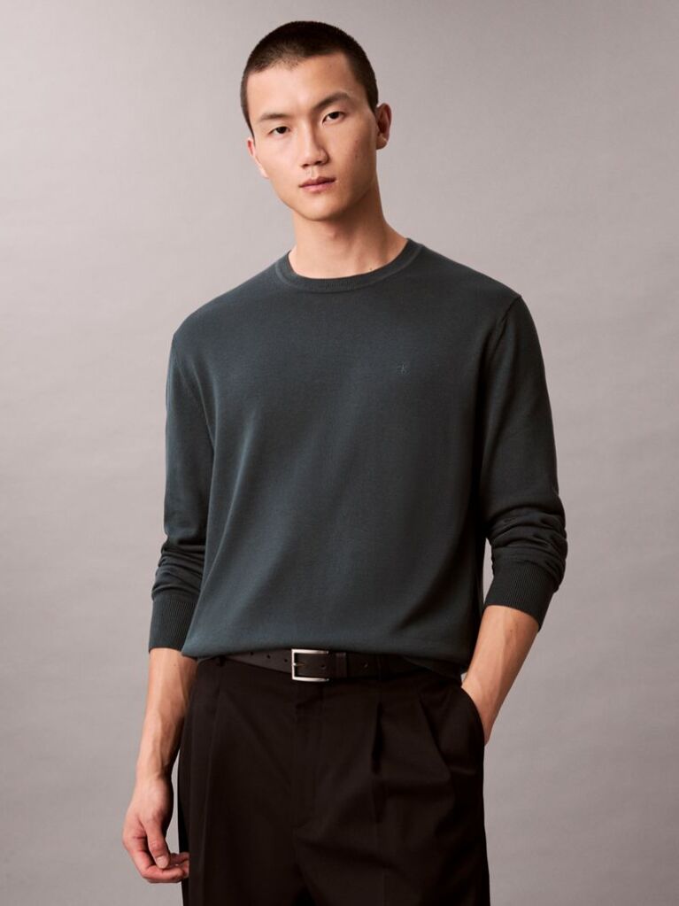 Green Cotton Jumper  Men