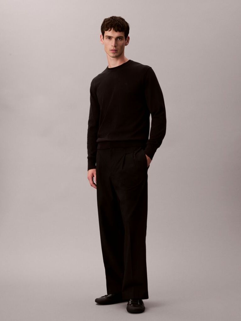 Black Cotton Jumper  Men