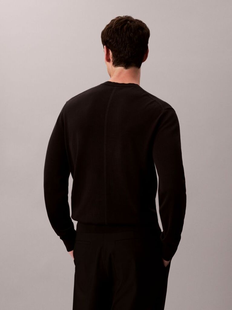 Black Cotton Jumper  Men