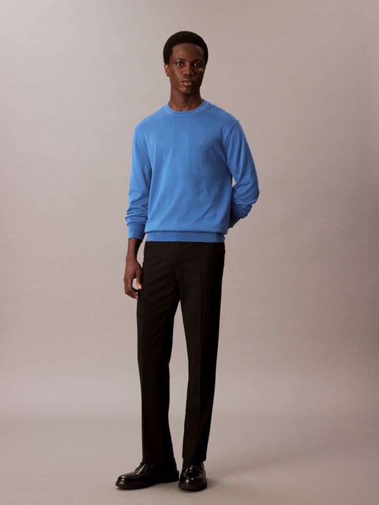 Blue Cotton Jumper  Men