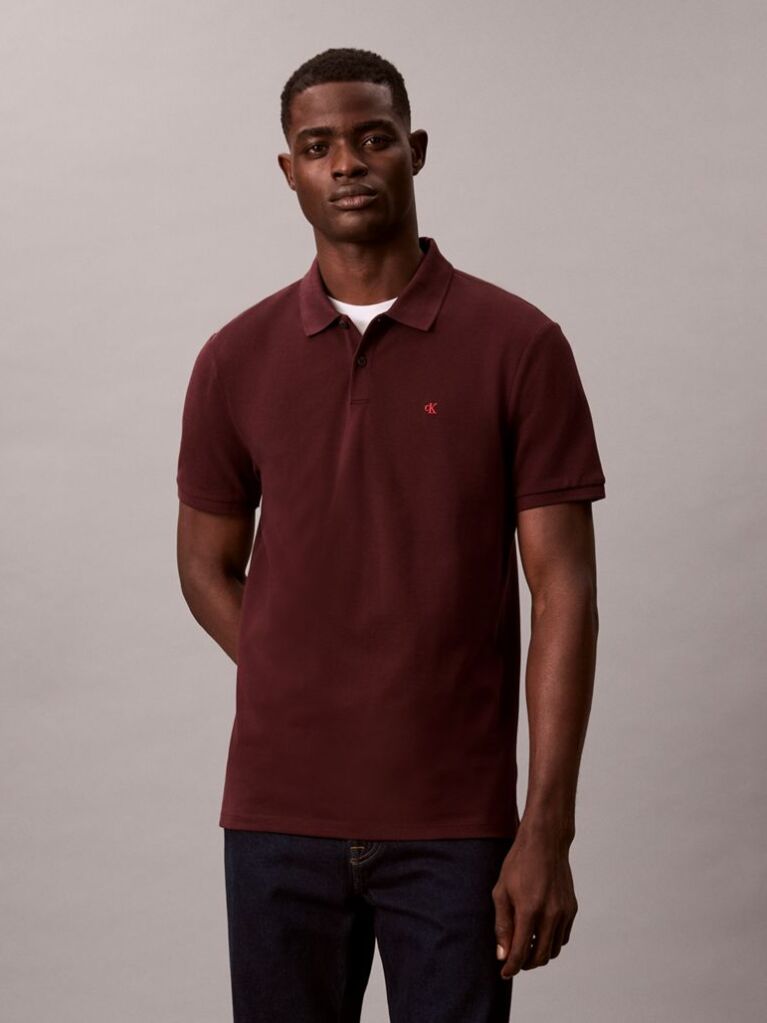 Brown Cotton Piqué Polo Shirt  Men