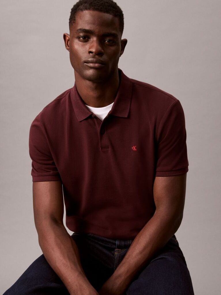 Brown Cotton Piqué Polo Shirt  Men