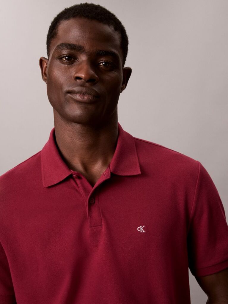 Red Cotton Piqué Polo Shirt  Men
