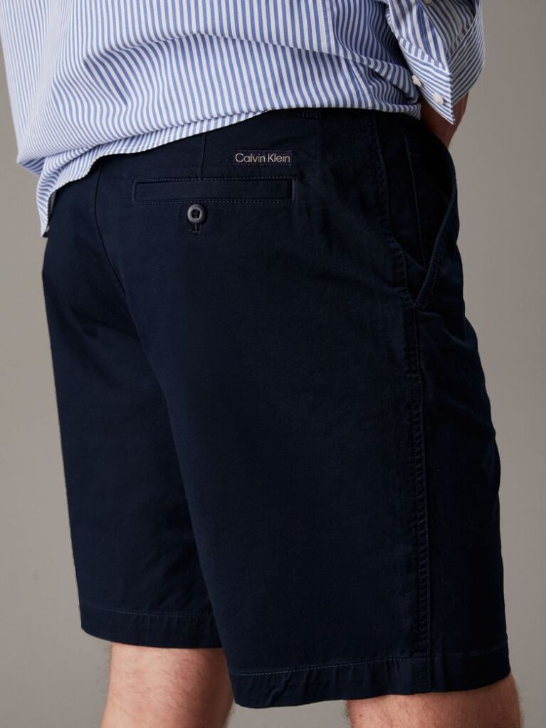 Blue Soft Twill Chino Shorts  Men
