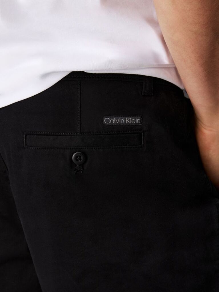 Black Soft Twill Chino Shorts  Men