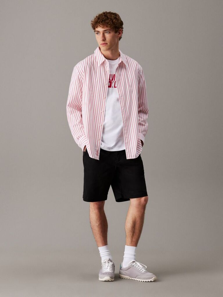 Black Soft Twill Chino Shorts  Men