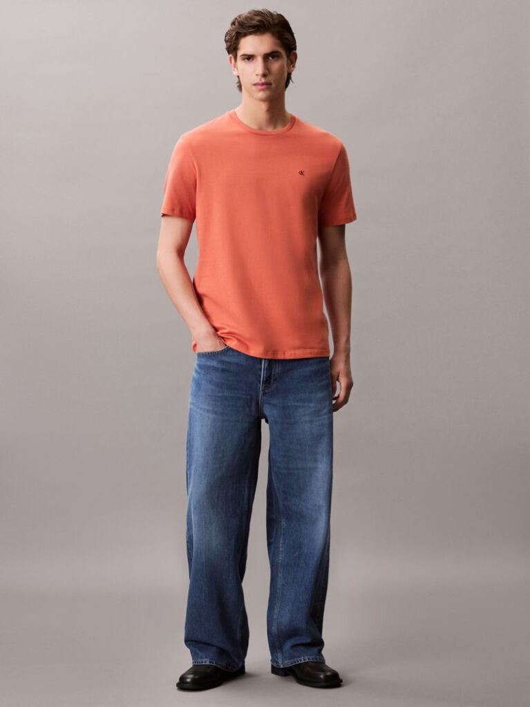 Orange Crew Neck T-Shirt  Men