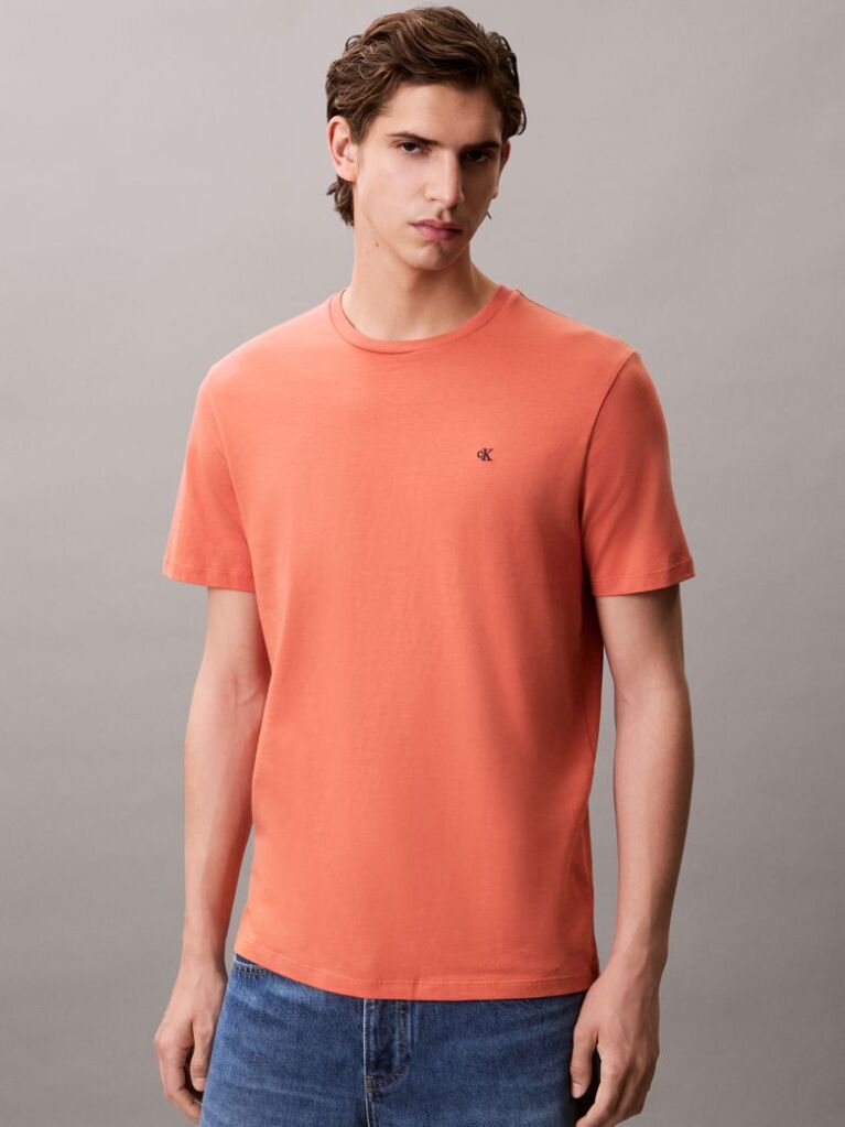 Orange Crew Neck T-Shirt  Men