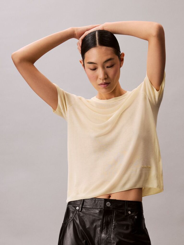 Beige Fine Gauge Viscose Jumper  Women