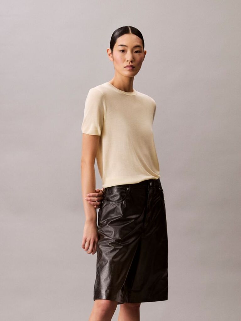Beige Fine Gauge Viscose Jumper  Women