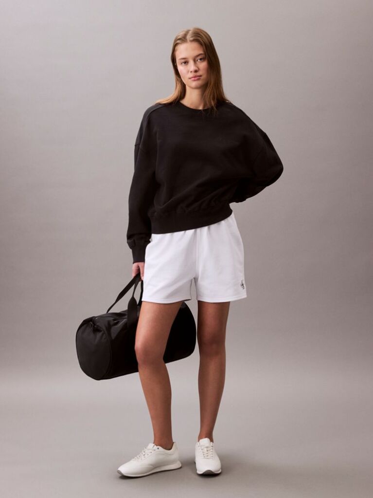 Black Cotton Terry Sweatshirt  Women
