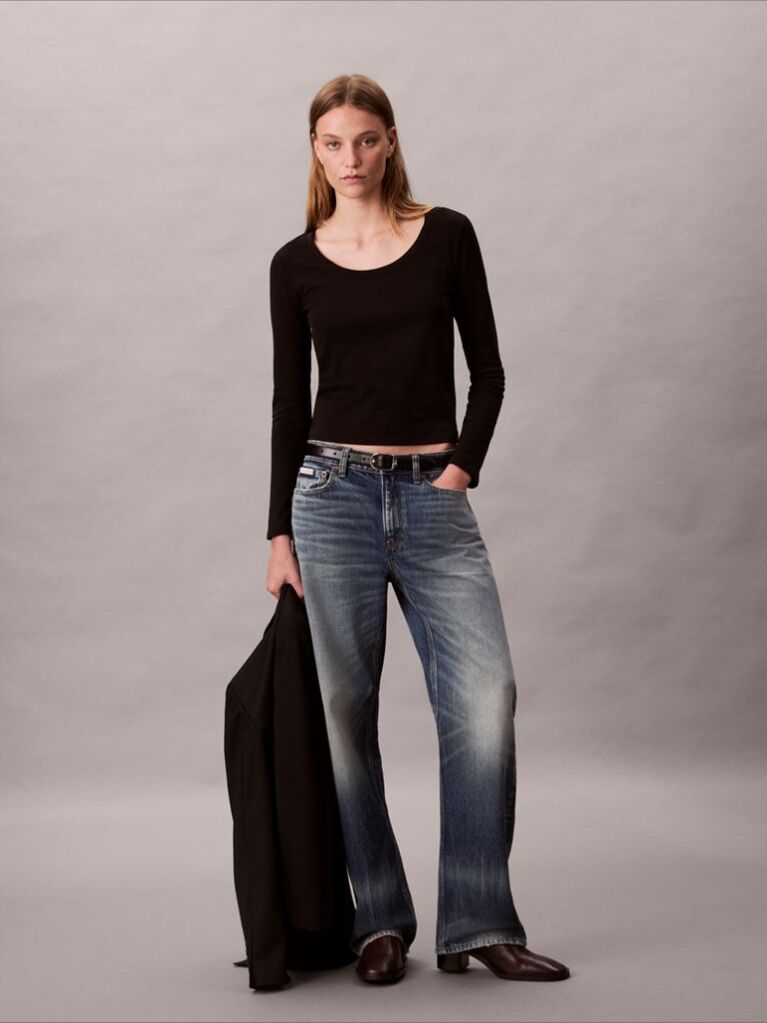 Black Scoop Neck Top  Women