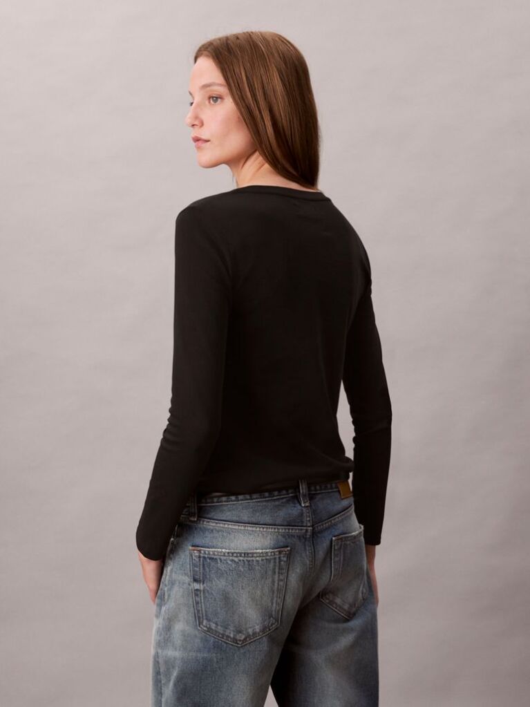Black Scoop Neck Top  Women