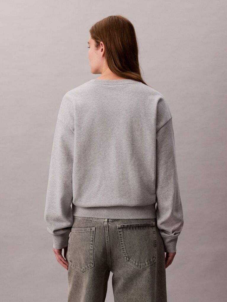 Grey Cropped Monogram Sweatshirt  Women