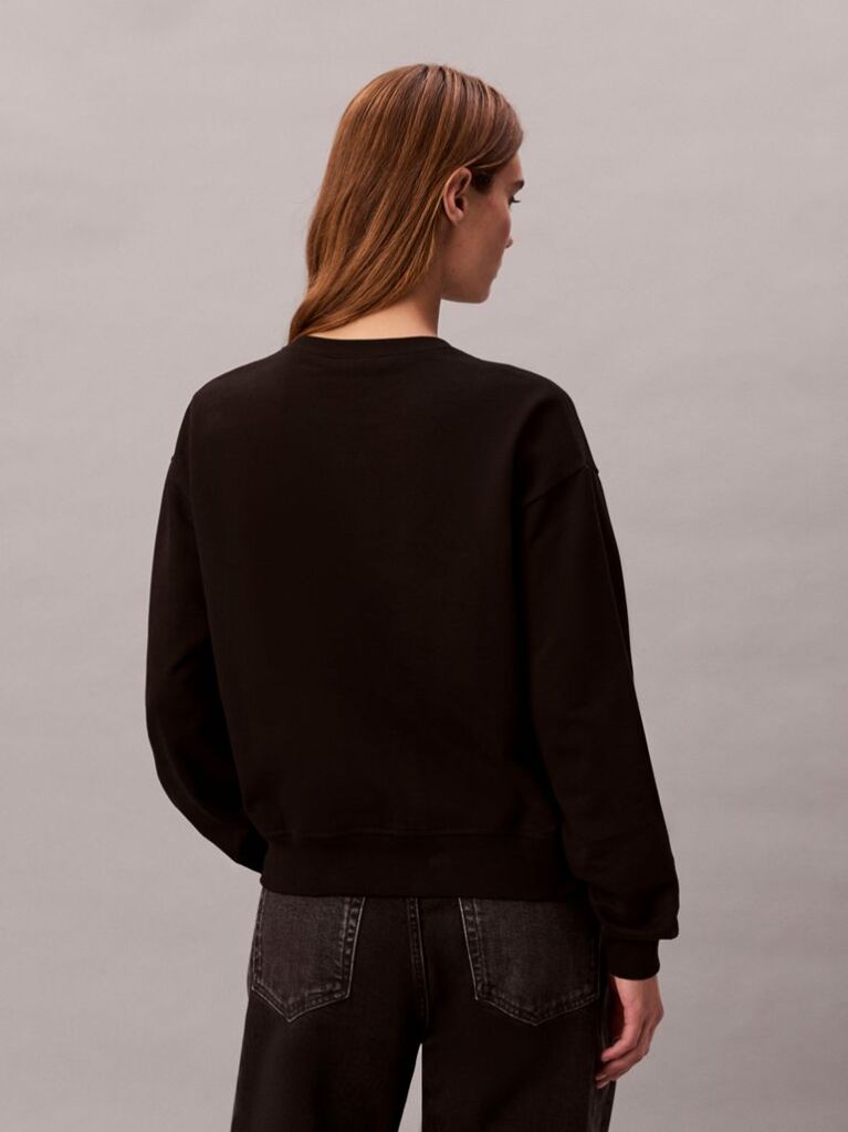 Black Cropped Monogram Sweatshirt  Women