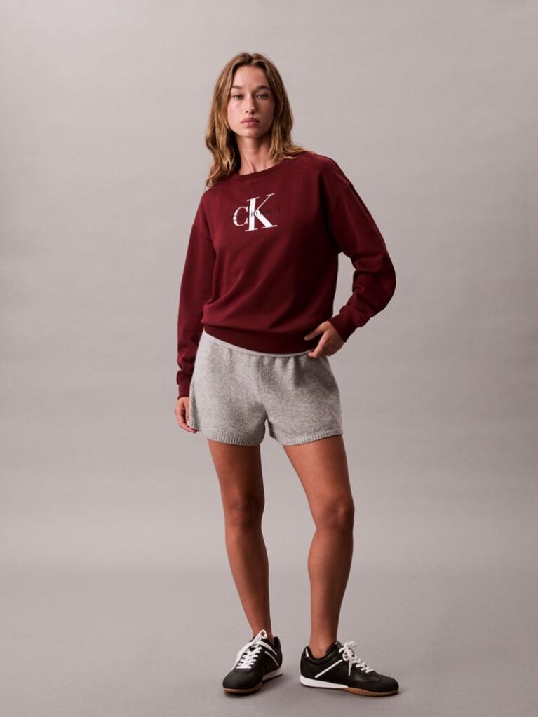 Red Cropped Monogram Sweatshirt  Women