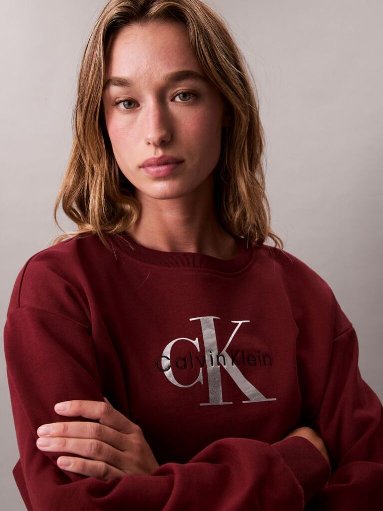 Red Cropped Monogram Sweatshirt  Women