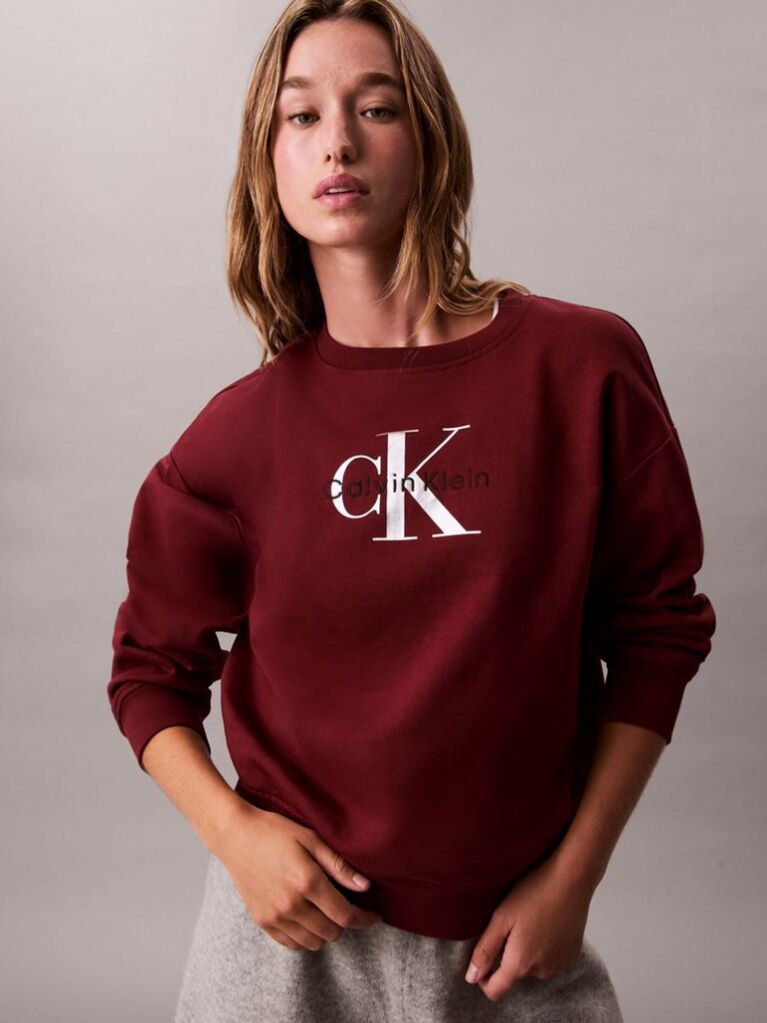 Red Cropped Monogram Sweatshirt  Women