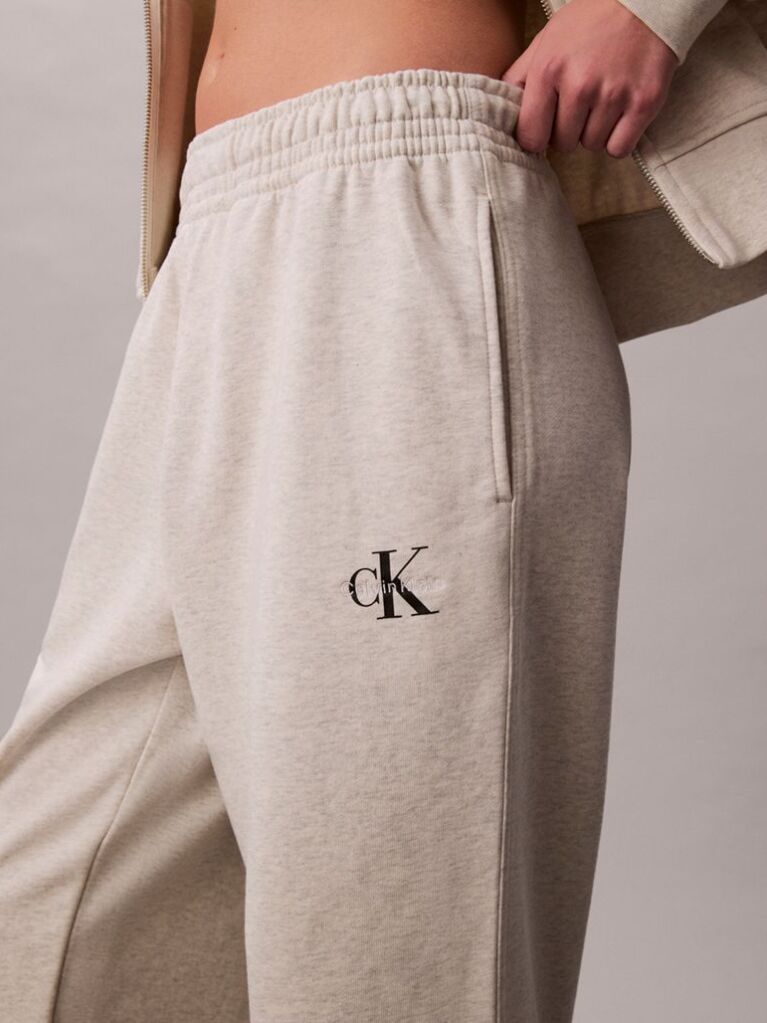 Beige Relaxed Monogram Joggers  Women