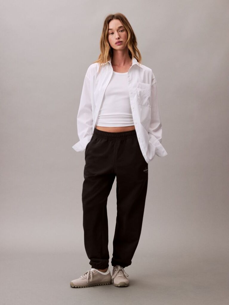 Black Relaxed Monogram Joggers  Women