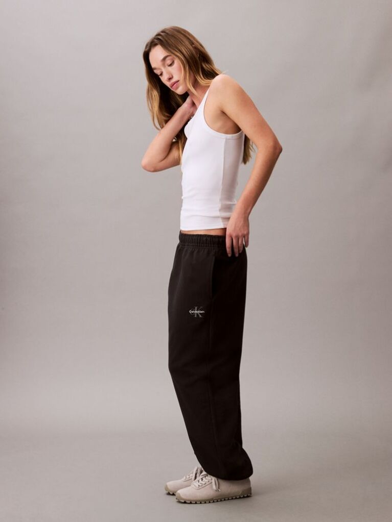 Black Relaxed Monogram Joggers  Women