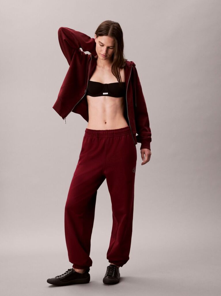Red Relaxed Monogram Joggers  Women