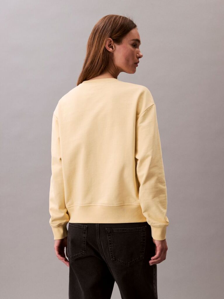 Yellow Relaxed Cotton Terry Sweatshirt  Women