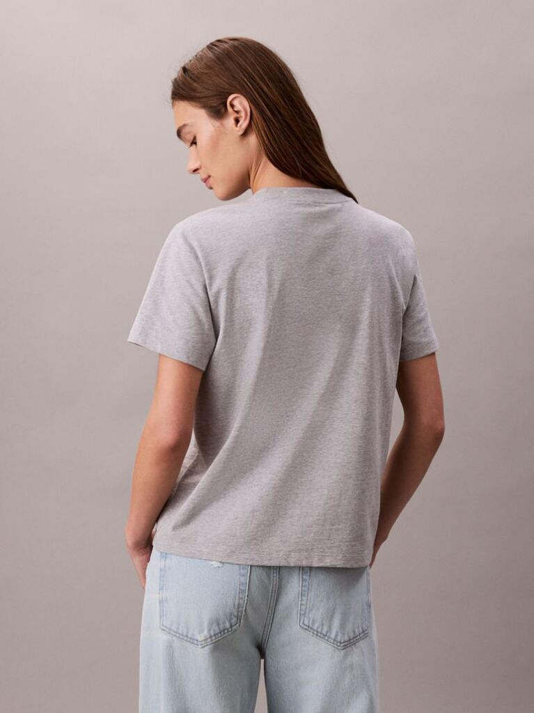 Grey Monogram Logo Tee  Women