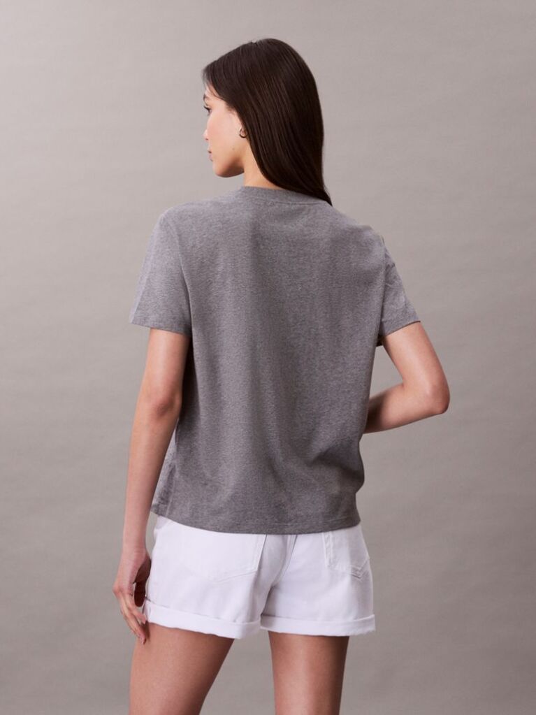 Grey Monogram Logo Tee  Women