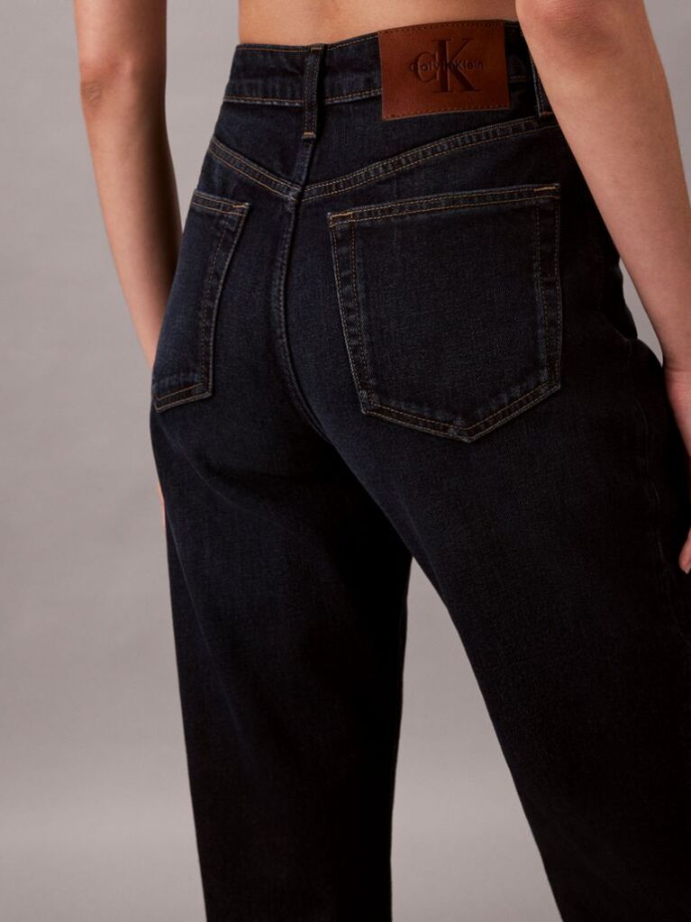 Black High Rise Straight Jeans  Women