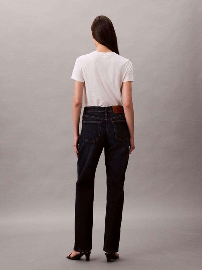 Black High Rise Straight Jeans  Women