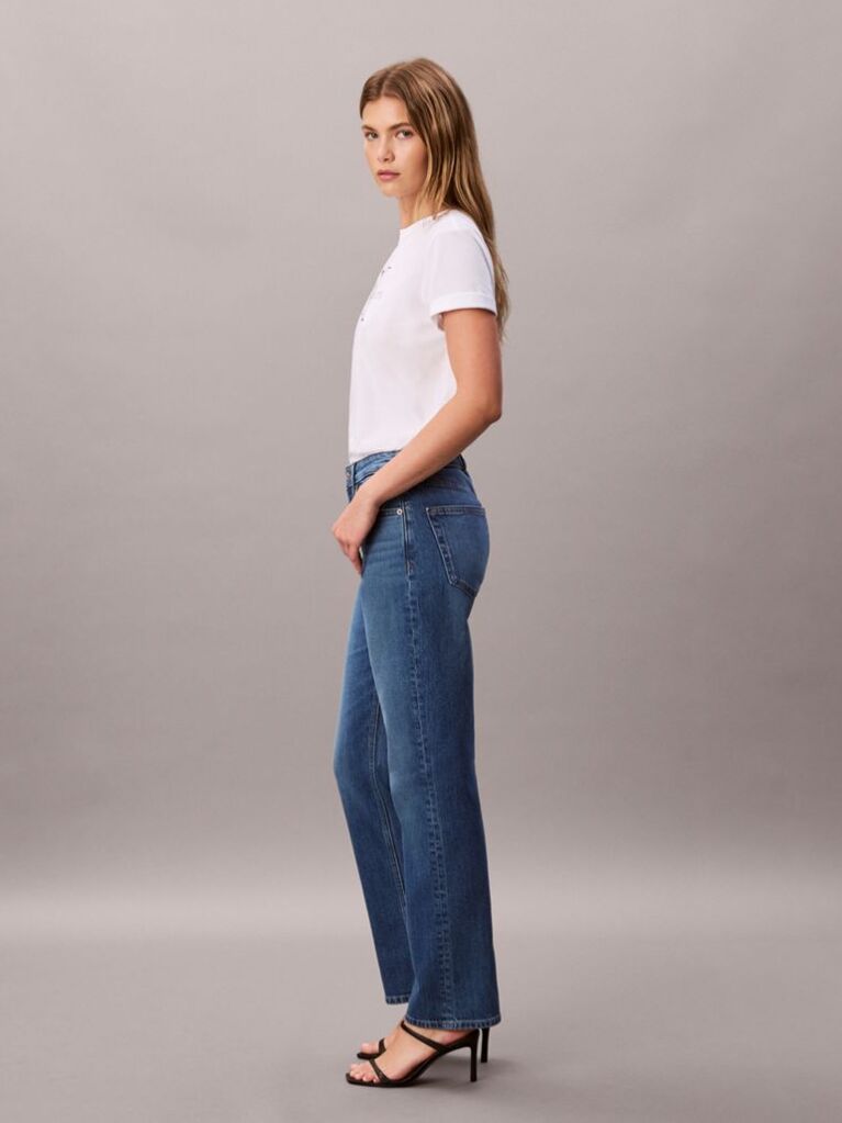 Denim Ψηλόμεσο Τζιν Σε Ίσια Γραμμή  Γυναίκα